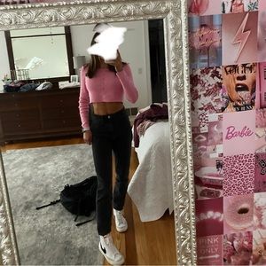 Pink long sleeve Princess Polly top